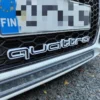 Custom color quattro badge/emblem for Audi RS-look honeycomb grill