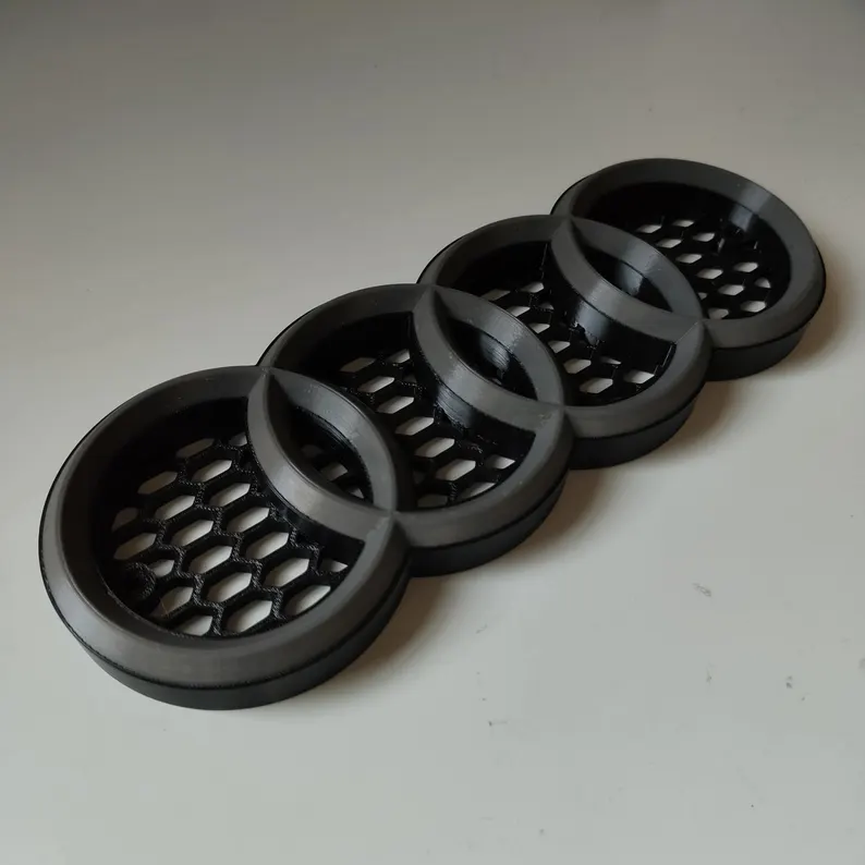 Custom color front badge/emblem (V1) for Audi RS-look honeycomb grill