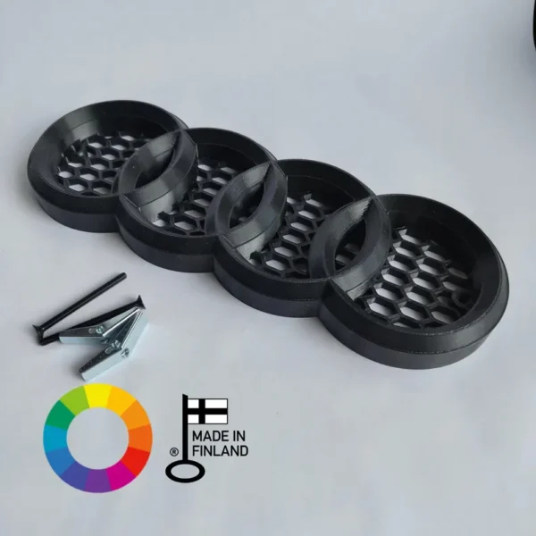 Custom color front badge/emblem (V1) for Audi RS-look honeycomb grill