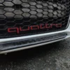Custom color quattro badge/emblem for Audi RS-look honeycomb grill