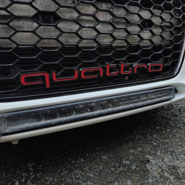 Custom color quattro badge/emblem for Audi RS-look honeycomb grill