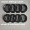 Black front badge/emblem (V2) for Audi RS-look honeycomb grill
