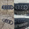 Black front badge/emblem (V2) for Audi RS-look honeycomb grill