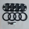 Black front badge/emblem (V2) for Audi RS-look honeycomb grill