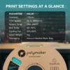 Polymaker PETG 3d-tulostus Filamentti | musta, 1kg, 1,75mm